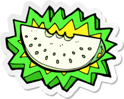 sticker of a cartoon melon slice png