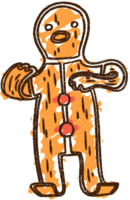 Gingerbread Man Chalk Drawing png