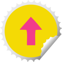 circulaire pellen sticker tekenfilm van een richten pijl png