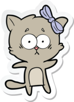 sticker of a cartoon cat png