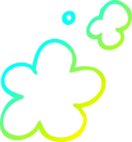 cold gradient line drawing of a cartoon smoke clouds png