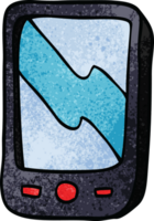 telefono cellulare di doodle del fumetto png