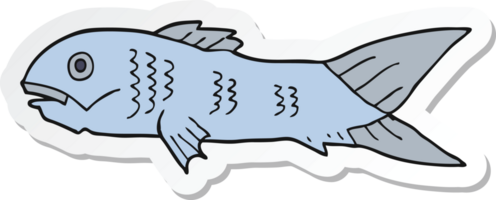 klistermärke av en tecknad fisk png