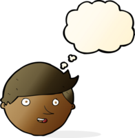 cartoon happy face with thought bubble png