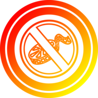 no filming circular icon with warm gradient finish png