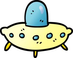 cartoon doodle alien spaceship png