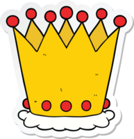 klistermärke av en tecknad krona png