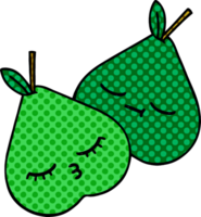 comic book style cartoon of a pears png