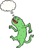 cartoon monster with thought bubble png