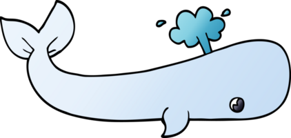 cartoon doodle sea whale png
