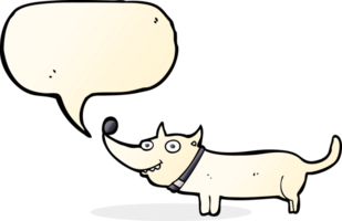 Cartoon glücklicher Hund mit Sprechblase png