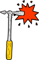 martillo de alfiler de dibujos animados png