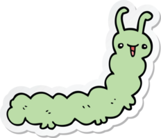 sticker of a cartoon caterpillar png