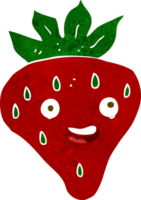 dessin animé heureux fraise png