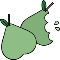 cute cartoon of a green pear png