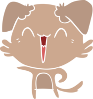desenho animado de estilo de cor plana de cachorro apontando feliz png