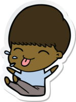 sticker of a cartoon boy png