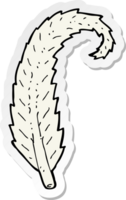 sticker of a cartoon feather png