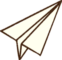dibujo de tiza de avión de papel png
