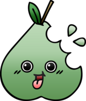 gradient shaded cartoon of a pear png