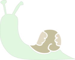 flat color style cartoon snail png