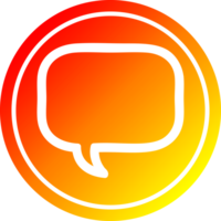 speech bubble circular icon with warm gradient finish png