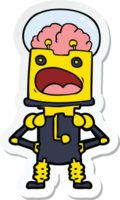 sticker of a cartoon robot png