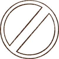 symbole d'interdiction dessin au fusain png