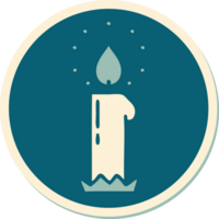 sticker of tattoo in traditional style of a candle png