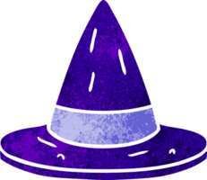 hand drawn retro cartoon doodle of a witches hat png