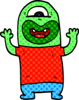 Cartoon-Doodle Alien-Monster png