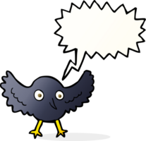 cartoon crow with speech bubble png