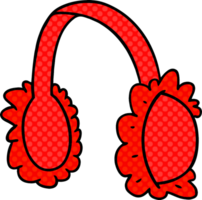 hand drawn cartoon doodle of pink ear muff warmers png