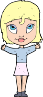cartoon woman with open arms png