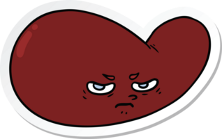 sticker of a cartoon gall bladder png