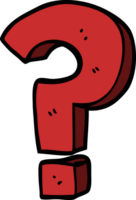 cartoon doodle question mark png