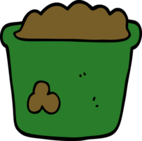 pote de desenho animado da terra png