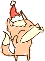 Weihnachtswolf Kreidezeichnung png