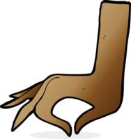 símbolo de la mano de dibujos animados png