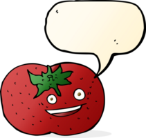 tomate de dibujos animados con burbujas de discurso png