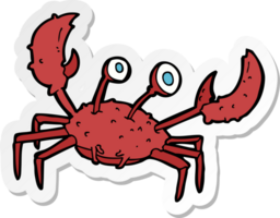 autocollant d'un crabe de dessin animé png