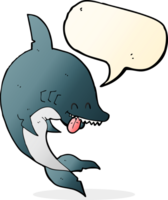 requin drôle de bande dessinée avec bulle de dialogue png