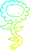 verkoudheid helling lijn tekening van een tekenfilm zonnebloem png