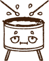 Beating Drum Charcoal Drawing png