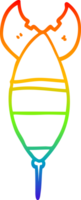 arco Iris gradiente linha desenhando do uma desenho animado nuclear bombear png