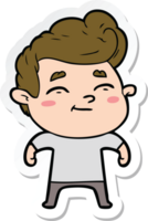 sticker of a happy cartoon man png