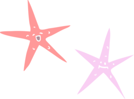 cartoon doodle star fish png