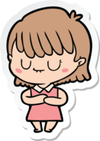 sticker of a cartoon woman png