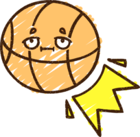 dibujo de tiza de baloncesto png