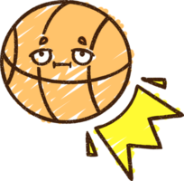 dessin à la craie de basket-ball png